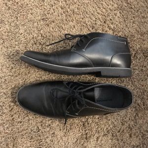 Men’s Black Leather Chukka Boot, Size 12 Sonoma